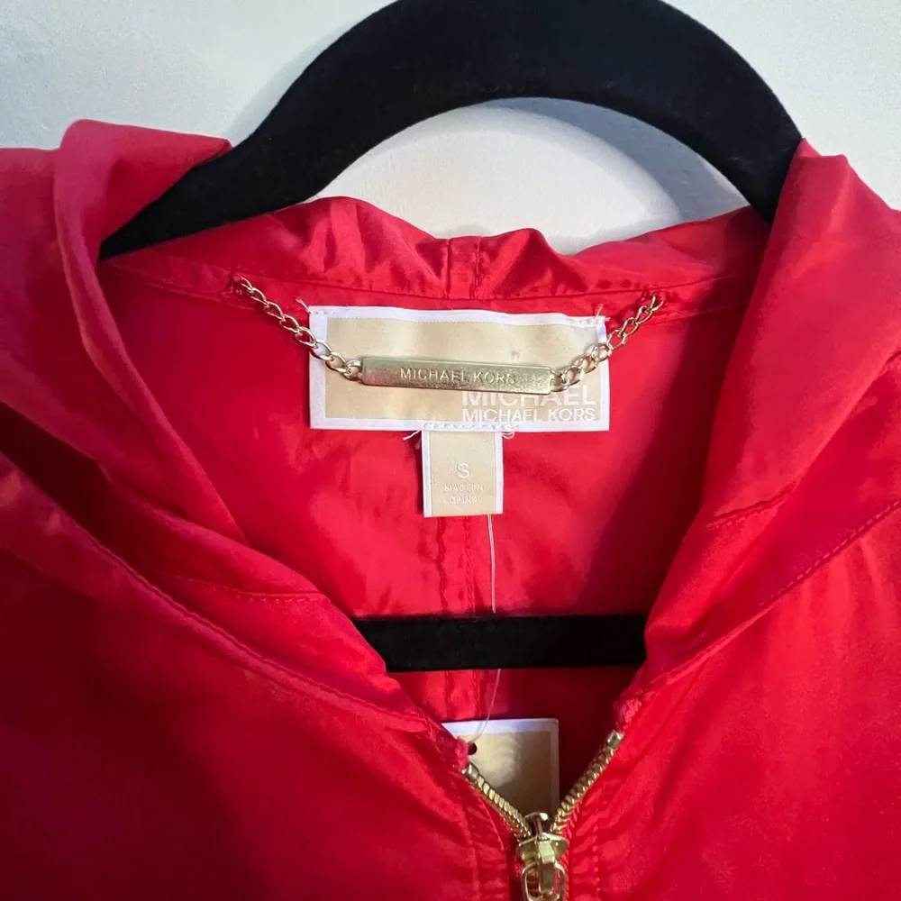 Michael Kors Red lightweight Anorak Jacket small‎